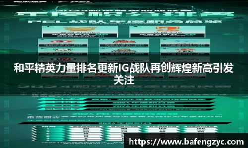 和平精英力量排名更新IG战队再创辉煌新高引发关注